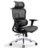 Red Ergonomic Mesh Adjustable Office Chair with Headrest Image - 6