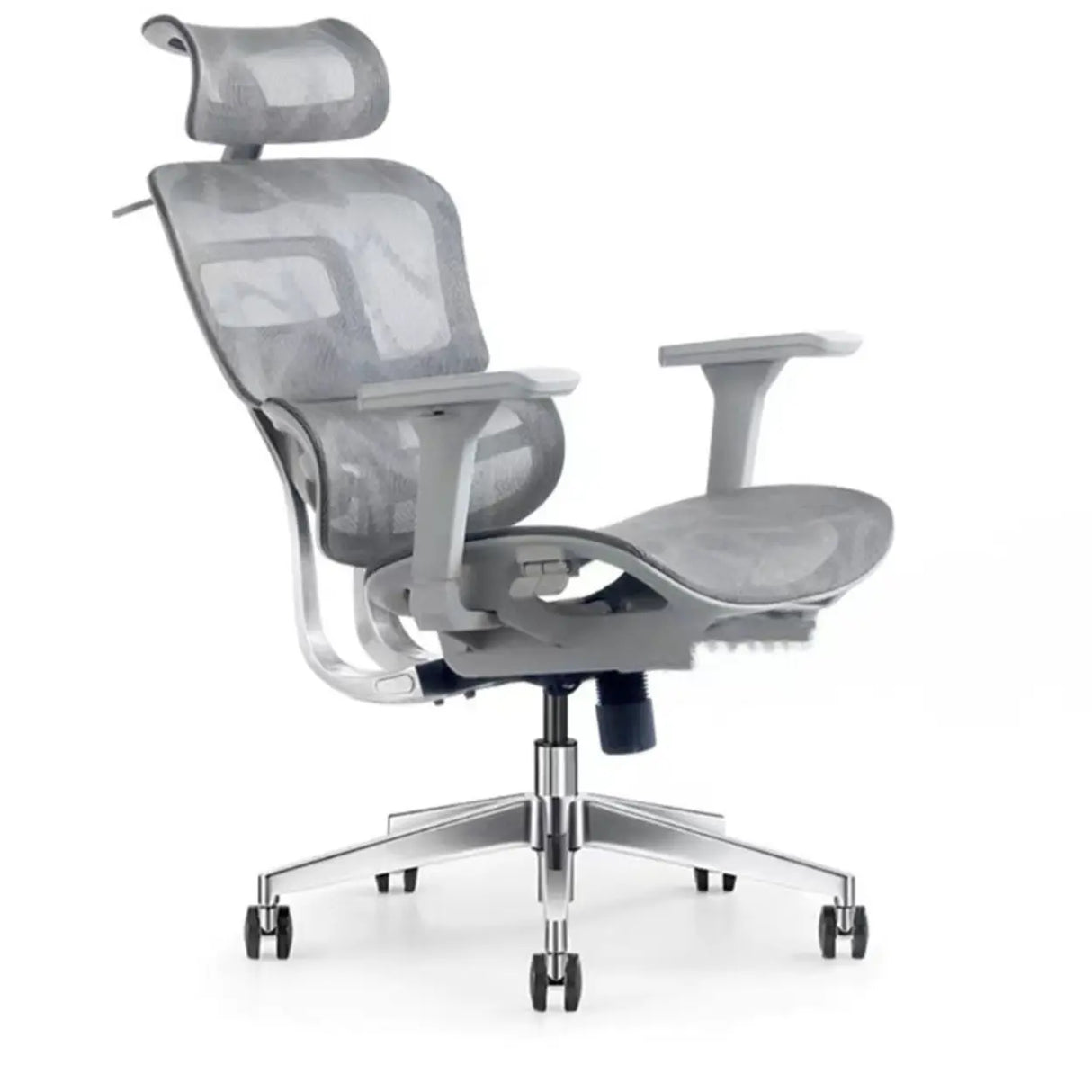 Red Ergonomic Mesh Adjustable Office Chair with Headrest Image - 7