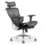 Red Ergonomic Mesh Adjustable Office Chair with Headrest Image - 3
