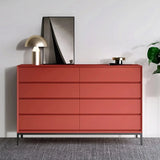 Red	Finish Wooden Horizontal Dresser for Drawers Image - 1