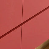 Red	Finish Wooden Horizontal Dresser for Drawers Image - 9