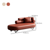 Red Flannel Wooden Frame Tufted Right-Arm Chaise Image - 11