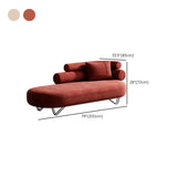 Red Flannel Wooden Frame Tufted Right-Arm Chaise Image - 9
