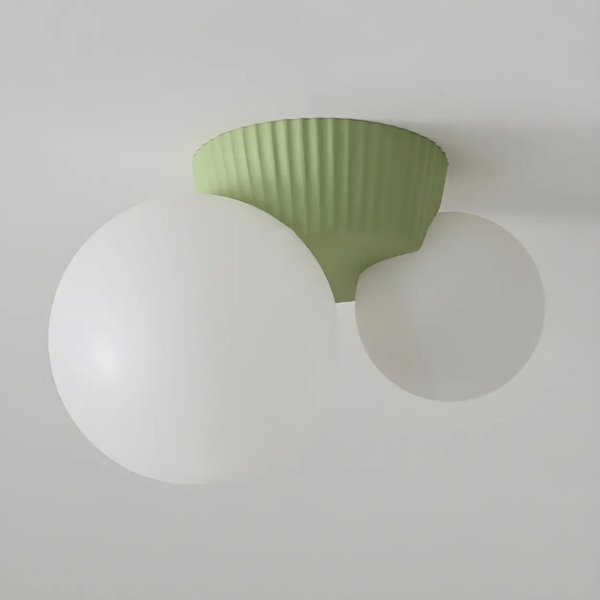 Red Resin Spherical Flush Mount Ceiling Light 2-Light Image - 7