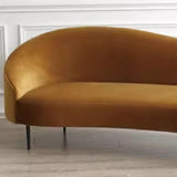 Red Scratch Resistant Frosted Velvet Sloped Arms Sofa Image - 10