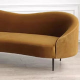 Red Scratch Resistant Frosted Velvet Sloped Arms Sofa Image - 11