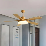 Remote 6 Blades Dimming Modern Ceiling Fan with Light Image - 3
