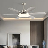 Remote 6 Blades Dimming Modern Ceiling Fan with Light Image - 5