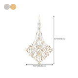Remote Control Crystal Empire LED Foyer Chandelier Image - 10