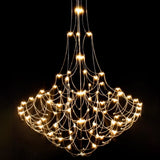 Remote Control Crystal Empire LED Foyer Chandelier Image - 6