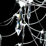 Remote Control Crystal Empire LED Foyer Chandelier Image - 7
