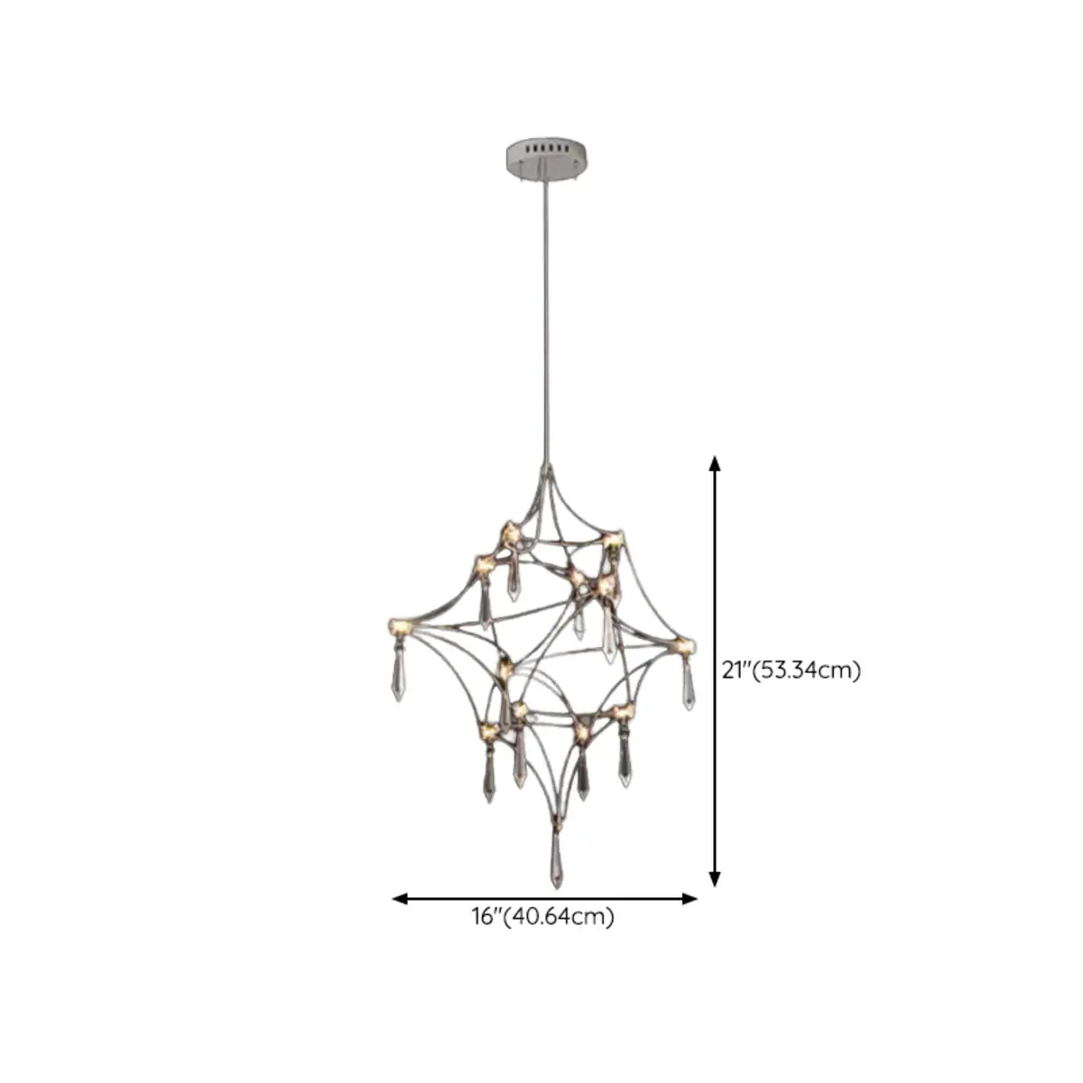 Remote Control Crystal Empire LED Foyer Chandelier 