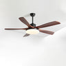 Remote Modern Simple 5 Wood Blades Ceiling Fan Light Image - 8