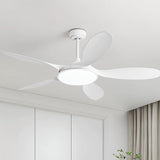 Remote Simple 5 Blade Wood LED Ceiling Fan with Light Image - 5