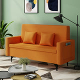 Removable Cotton Linen Tight Back Storage Loveseat Image - 10