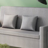 Removable Cotton Linen Tight Back Storage Loveseat Image - 12