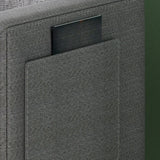 Removable Cotton Linen Tight Back Storage Loveseat Image - 16
