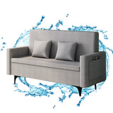 Removable Cotton Linen Tight Back Storage Loveseat Image - 17
