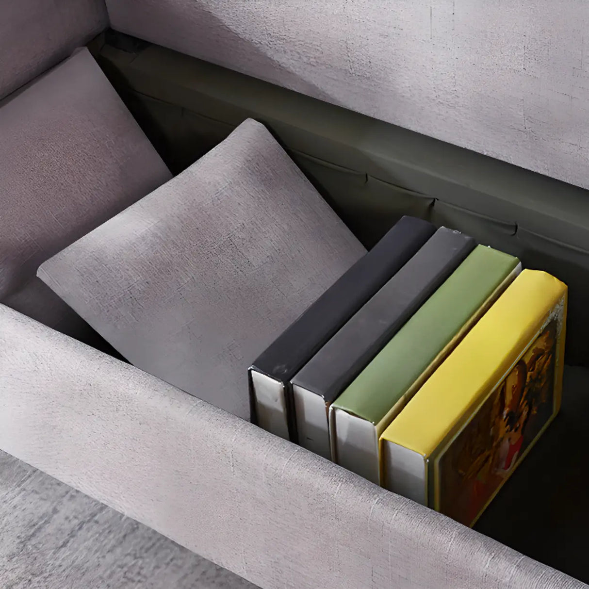 Removable Cotton Linen Tight Back Storage Loveseat Image - 5