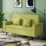 Removable Cotton Linen Tight Back Storage Loveseat Image - 6