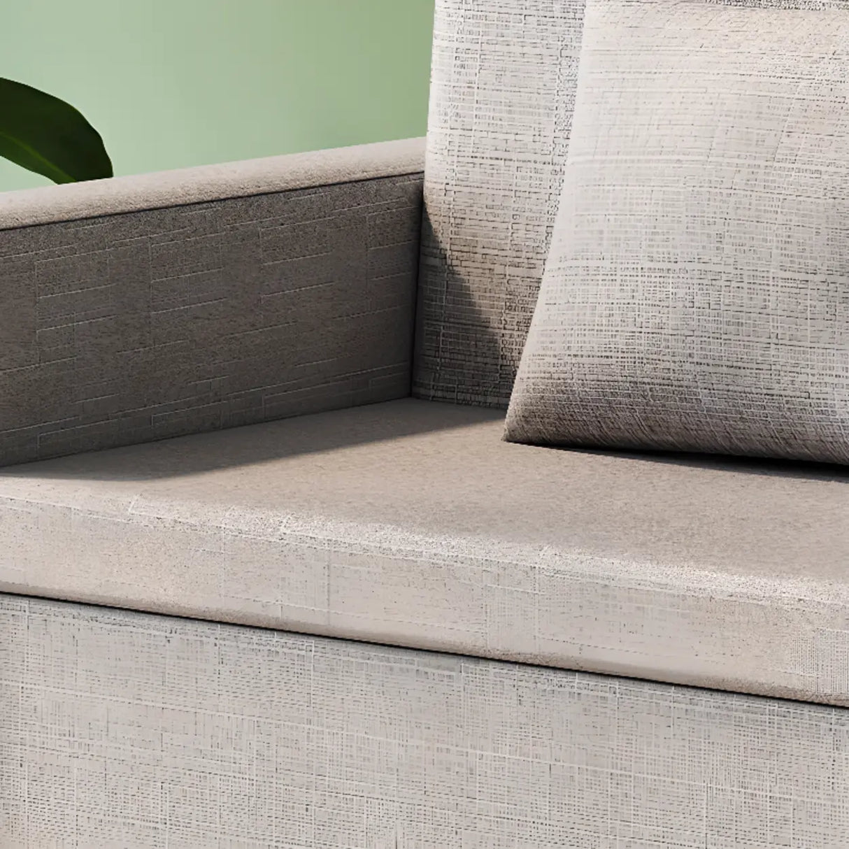 Removable Cotton Linen Tight Back Storage Loveseat Image - 8