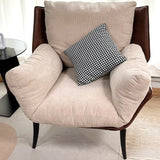 Removable Cushions Corduroy Fixed Back Accent Chair Image - 1