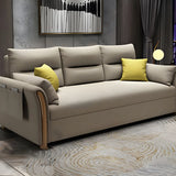 Removable Cushions Cotton Blend Flared Arm Sofa Bed Image - 11