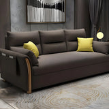 Removable Cushions Cotton Blend Flared Arm Sofa Bed Image - 12