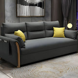 Removable Cushions Cotton Blend Flared Arm Sofa Bed Image - 14