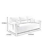 Removable Cushions Cotton Blend Flared Arm Sofa Bed #size