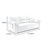 Removable Cushions Cotton Blend Flared Arm Sofa Bed Image - 17