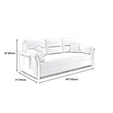 Removable Cushions Cotton Blend Flared Arm Sofa Bed Image - 18