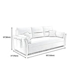 Removable Cushions Cotton Blend Flared Arm Sofa Bed Image - 19