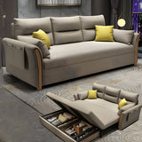 Removable Cushions Cotton Blend Flared Arm Sofa Bed Image - 1