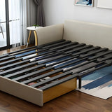 Removable Cushions Cotton Blend Flared Arm Sofa Bed Image - 6