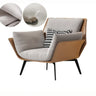 Removable Cushions Cotton Linen Cushion Back Arm Chair Image - 2