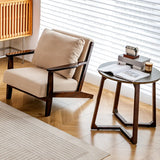 Removable Cushions Khaki Pillow Back Accent Chair Image - 4