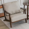 Removable Cushions Khaki Pillow Back Accent Chair Image - 5