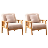 Removable Cushions Off-White Loose Back Arm Chair Image - 15