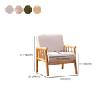 Removable Cushions Off-White Loose Back Arm Chair #size
