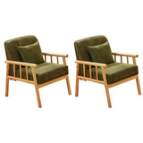 Removable Cushions Off-White Loose Back Arm Chair Image - 3