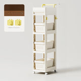 Removable Freestanding White Utility Cart with Handle Image - 11