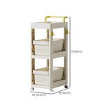 Removable Freestanding White Utility Cart with Handle #size