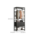 Removable Multi-Section Steel Black Storage Coat Rack Image - 17