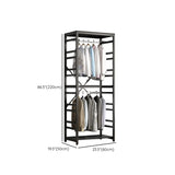Removable Multi-Section Steel Black Storage Coat Rack Image - 18