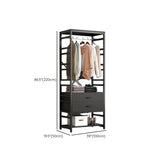 Removable Multi-Section Steel Black Storage Coat Rack Image - 25