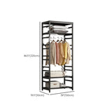 Removable Multi-Section Steel Black Storage Coat Rack Image - 27