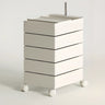 Removable Plastic Vertical Filing Cabinet with Drawers Image - 2