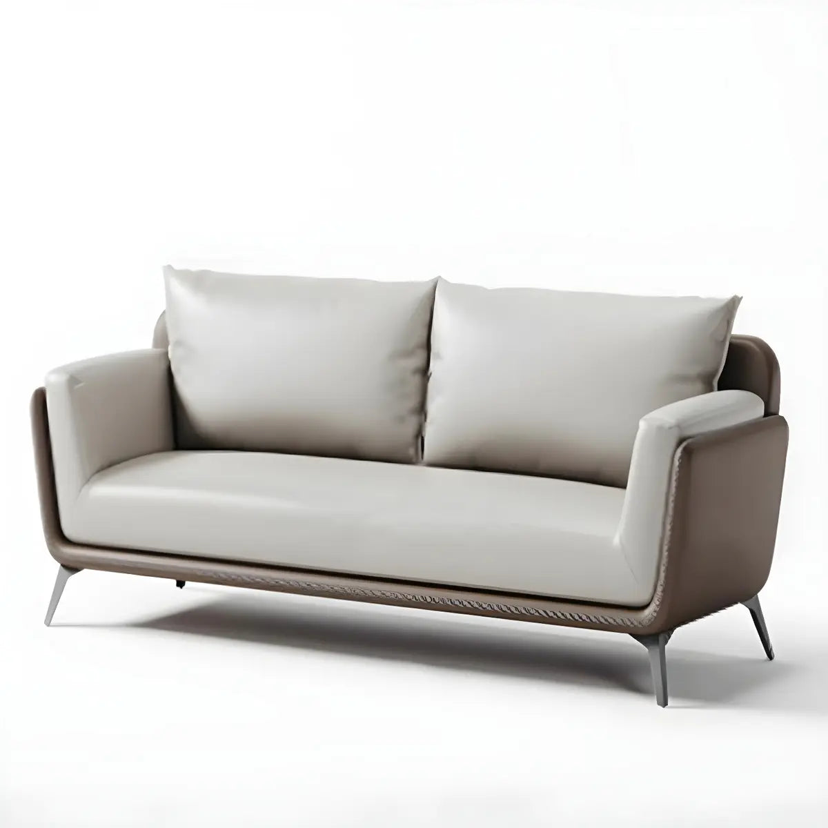 Removable Waterproof Leather Upholstered Back Sofa Image - 10