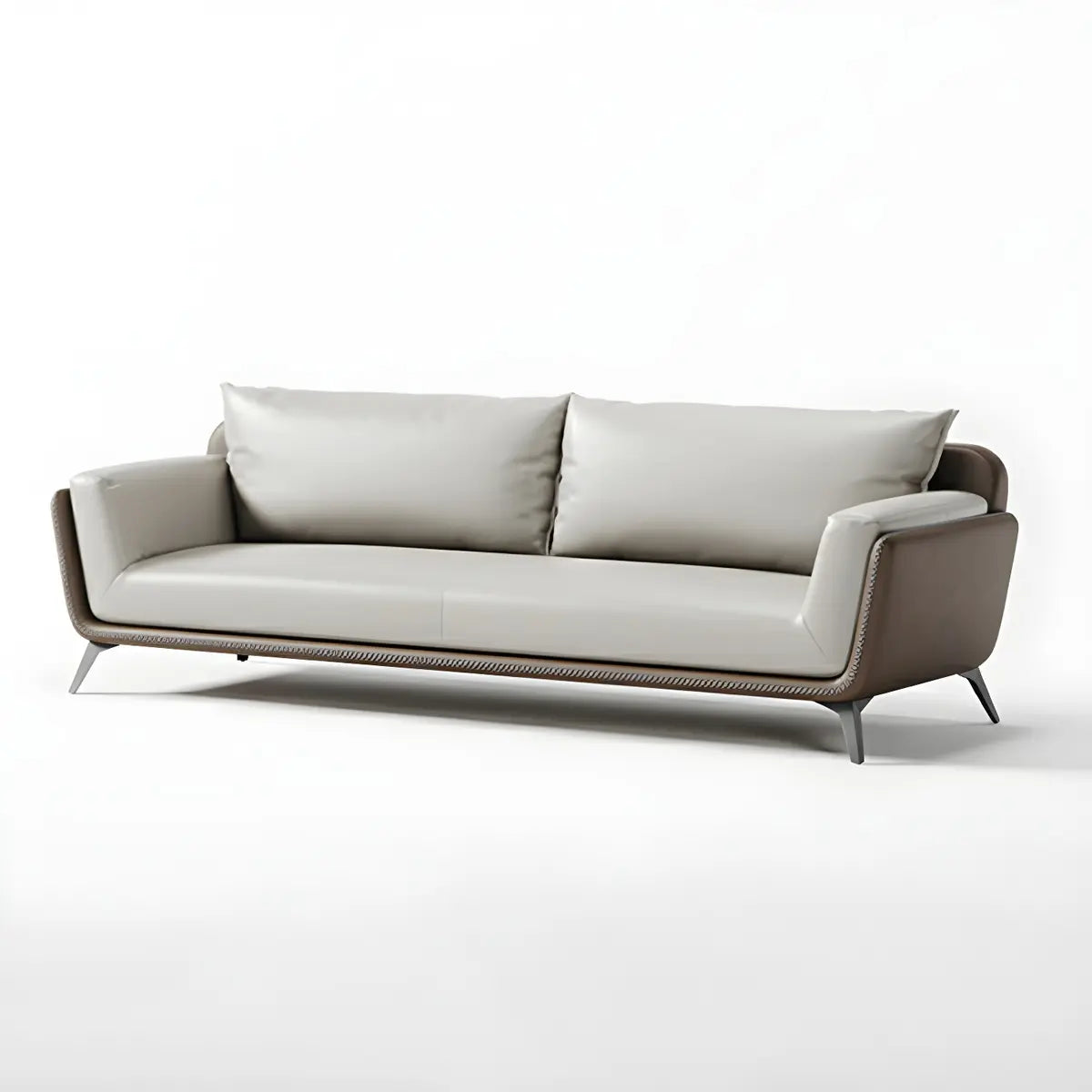 Removable Waterproof Leather Upholstered Back Sofa Image - 13